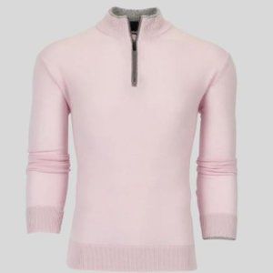 Greyson Sebonack 1/4 Zip Sweater - Quartz - Pink